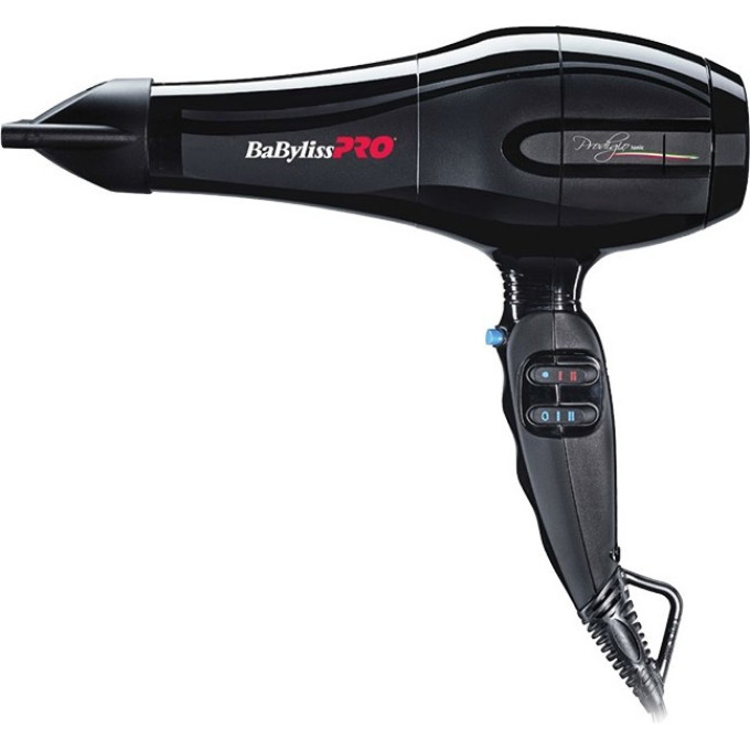 Фен BABYLISS PRO Prodigio, 2300 Вт, ионизация, 2 насадки BAB6730IRE